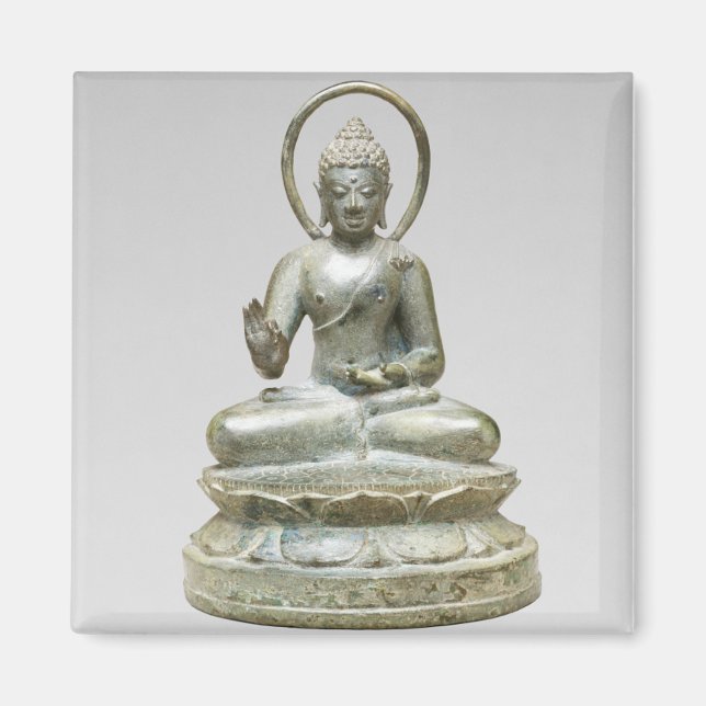 Imán Fotografía de Bella Artes de Buda Plateado (Frente)
