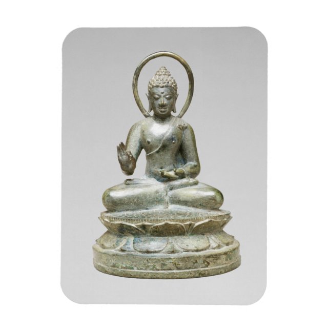 Imán Fotografía de Bella Artes de Buda Plateado (Vertical)