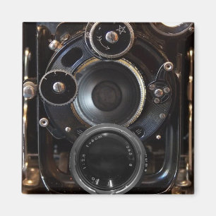 Imán Fotografía de cámara antigua Película de lente ven