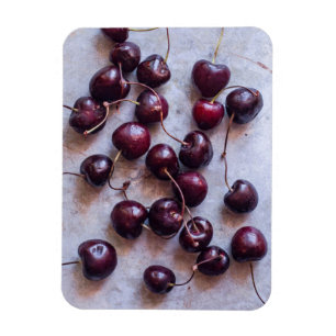 Imán Fotografía de Cerezas Rojas Frescas