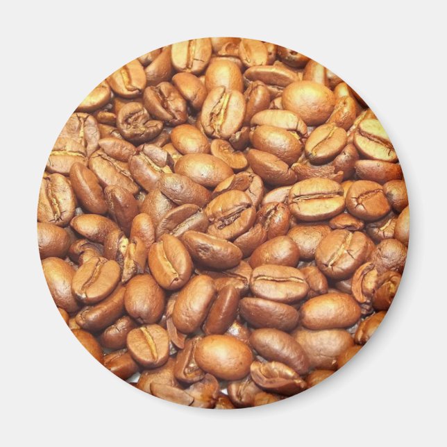 Imán Fotografía de granos de café (Frente)