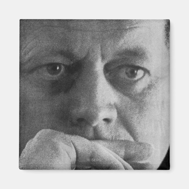 Imán Fotografía de John F. Kennedy (Frente)