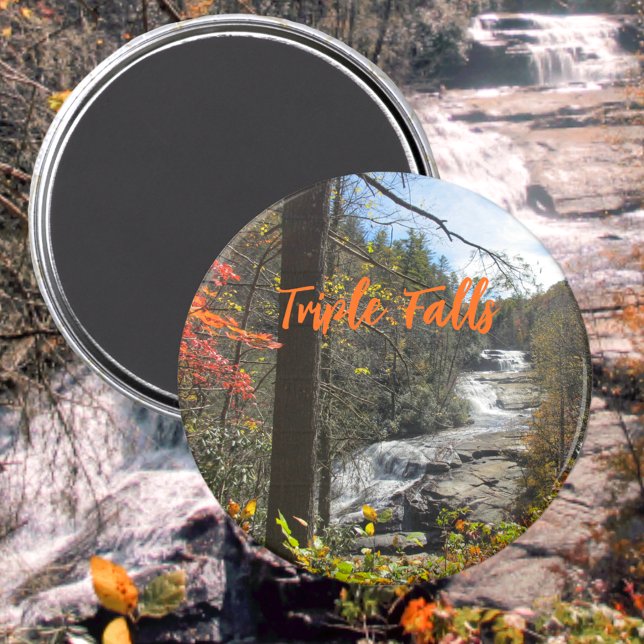 Imán Fotografía de la cascada de Triple Falls North Car (Subido por el creador)