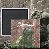 Fotografía de la estatua del Bulldog de Savannah G