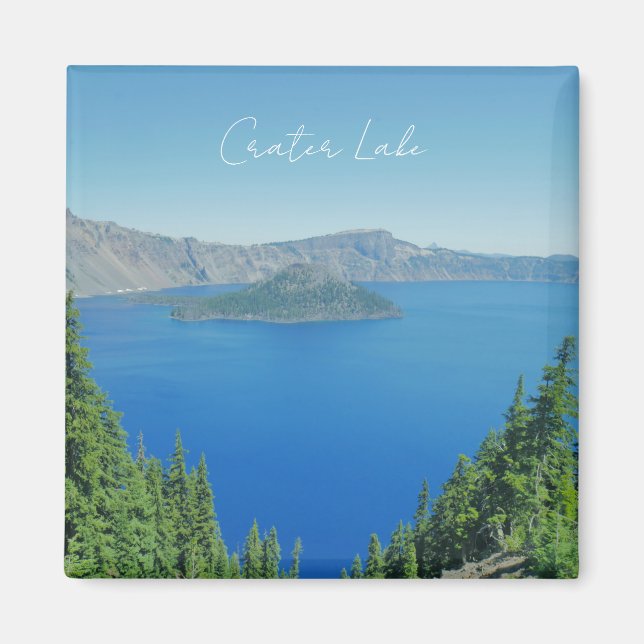 Imán Fotografía de la naturaleza de Crater Lake Scenic (Frente)