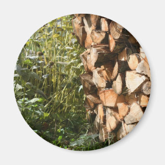 Imán Fotografía de la naturaleza de la madera de fuego 