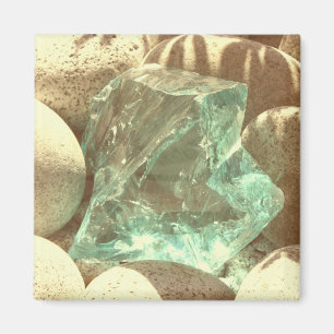 Imán Fotografía de la naturaleza de la piedra marrón de