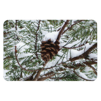Imán Fotografía de la naturaleza del invierno de Snowy 
