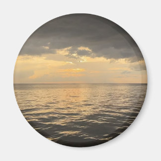 Imán Fotografía de la reflexión del atardecer en el océ