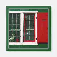 Fotografía de la ventana verde rojo blanco holandé