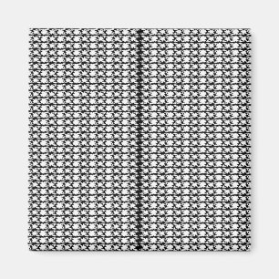 Imán Fotografía de patrón blanco y negro cautivante