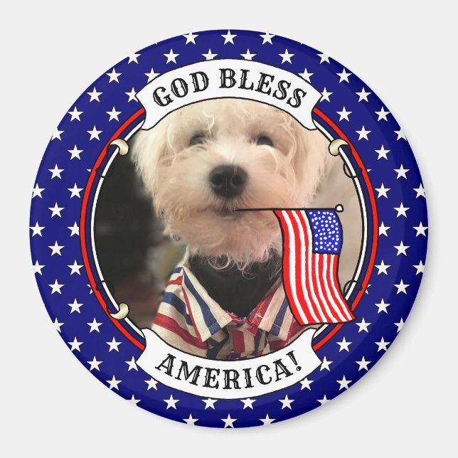 Imán Fotografía de personalizado Marco Estados Unidos B (Frente)