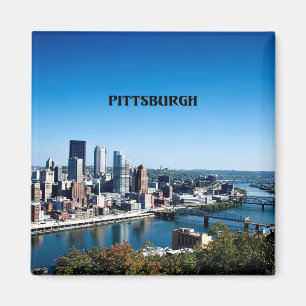 Imán Fotografía de Pittsburgh, Pennsylvania en el horiz