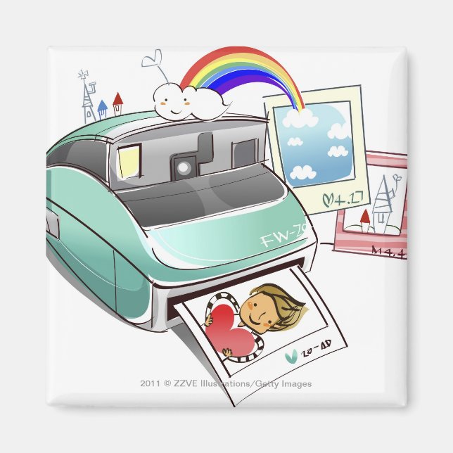 Imán Fotografía de una cámara instantánea (Frente)