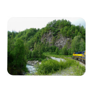 Imán Fotografía de vacaciones en tren Denali Express Al