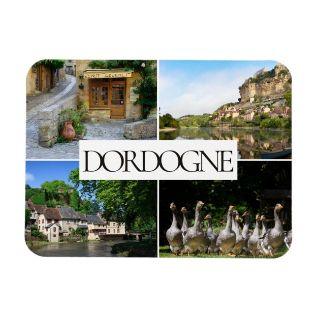 Imán Fotografía de viaje en collage de paisajes de Dord (Horizontal)