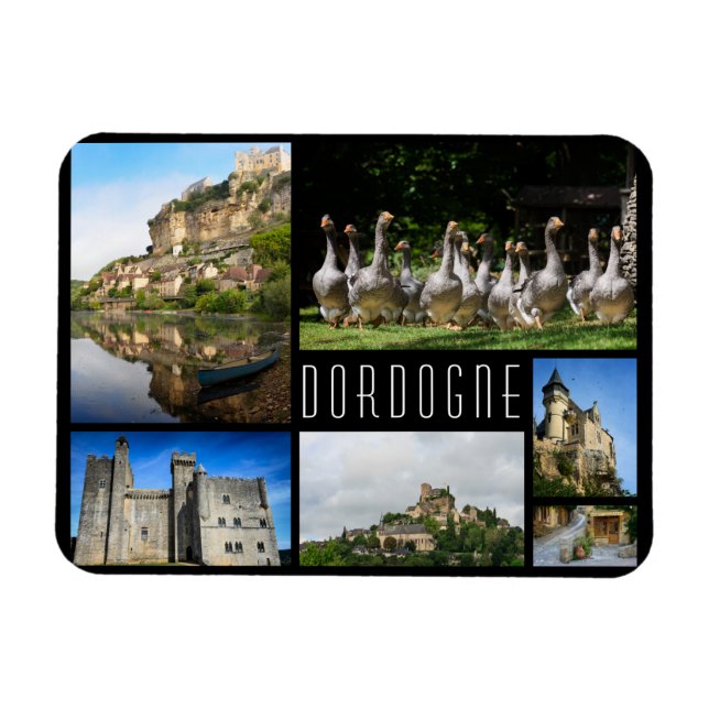 Imán Fotografía de viaje en collage de paisajes de Dord (Horizontal)
