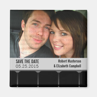 Imán Fotografía del cine Save the Date Magnet, gris