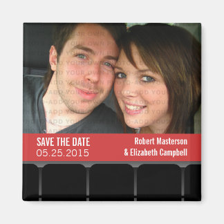 Imán Fotografía del cine Save the Date Magnet, rojo