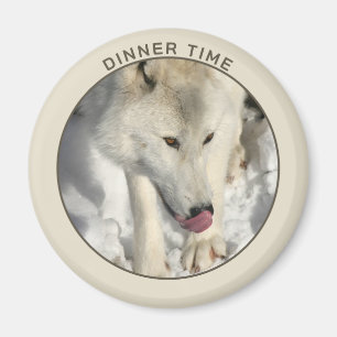 Imán Fotografía del Lobo Ártico