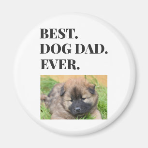 Imán Fotografía del Padre Perro Mejor del Día del Pad