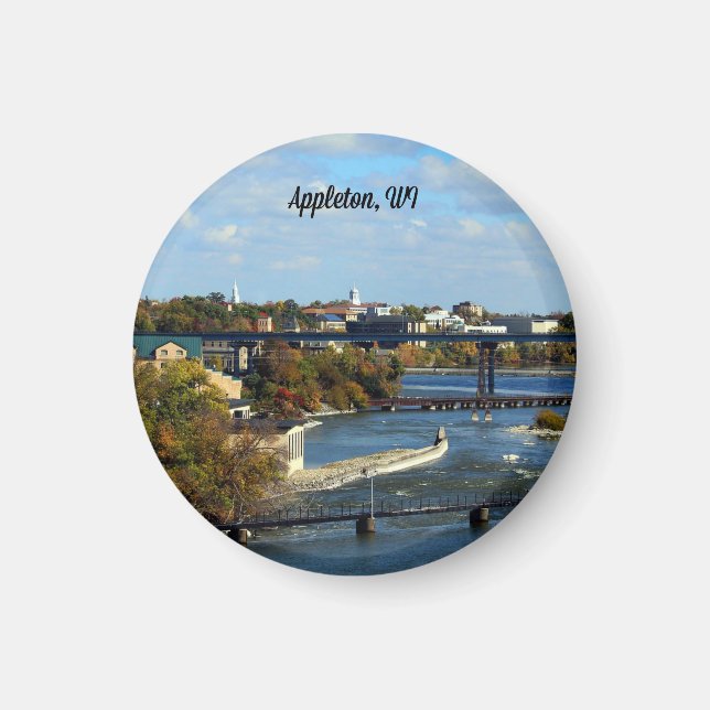 Imán fotografía del paisaje de Appleton, Wisconsin (Frente)
