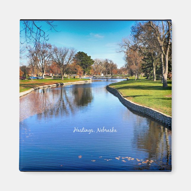 Imán Fotografía del paisaje de Nebraska (Frente)