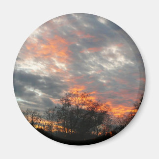 Imán Fotografía del paisaje natural del atardecer de in