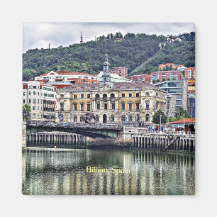 Imán Fotografía del paisaje urbano de Bilbao, España