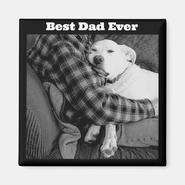 Imán Fotografía en blanco y negro de perro peleándose c (Frente)