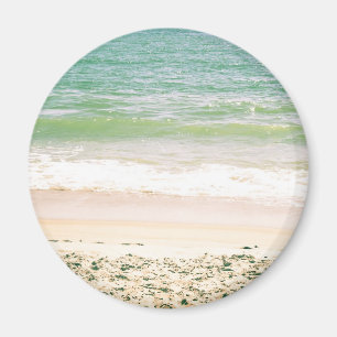 Imán Fotografía en colores pastel de la playa de las