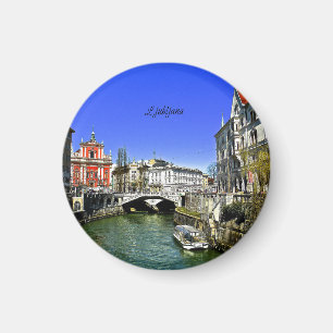 Imán Fotografía escénica de Ljubljana, Eslovenia