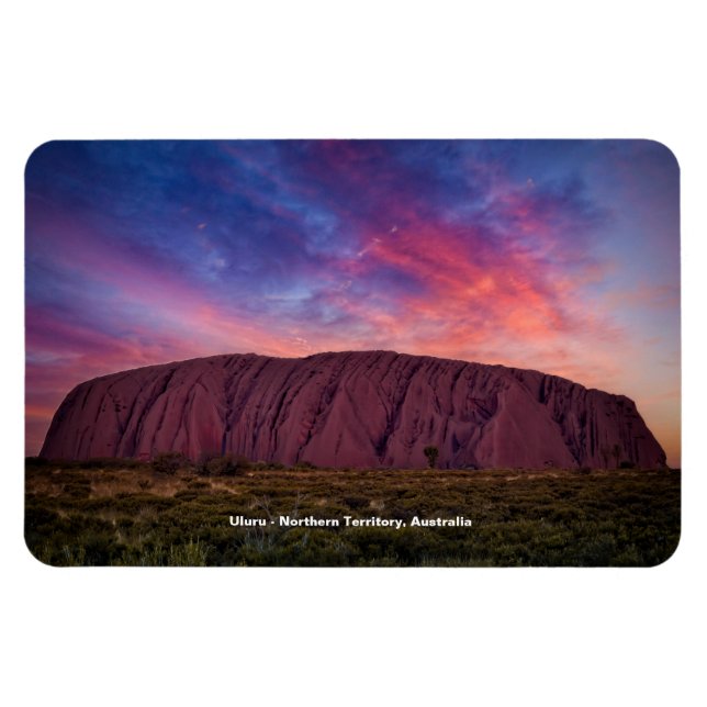 Imán Fotografía escénica - Uluru al atardecer (Horizontal)