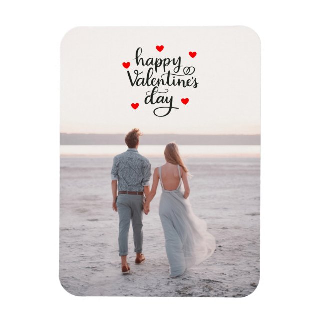 Imán Fotografía Feliz Día de San Valentín (Vertical)