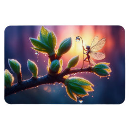 Imán Fotografía macro de fantasía de un duende forestal