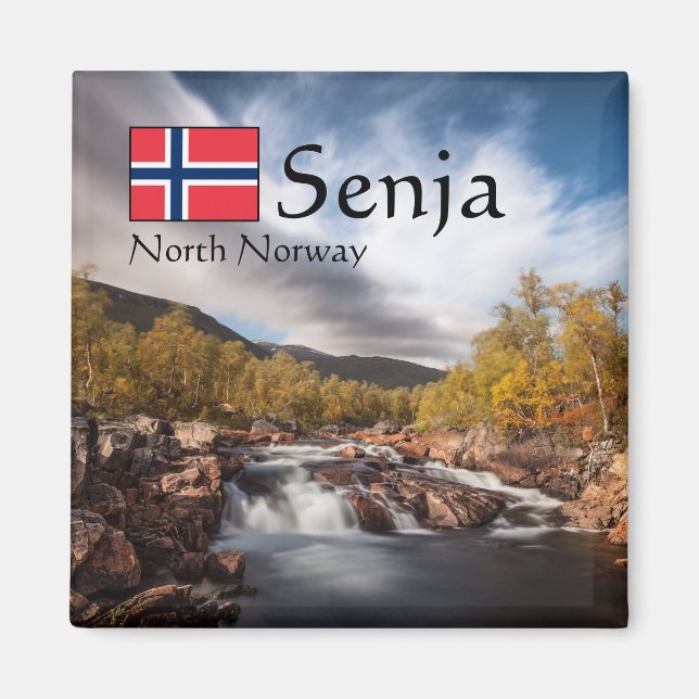 Imán Fotografía paisajística de Escandinavia (Frente)