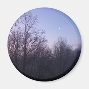 Imán Fotografía paisajística de Winter Moon Morning