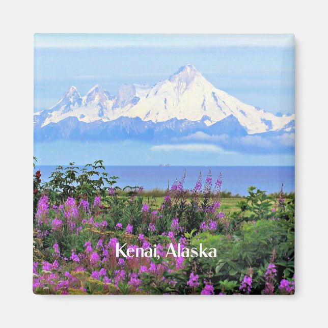 Imán Fotografía panorámica de Kenai, Alaska (Frente)