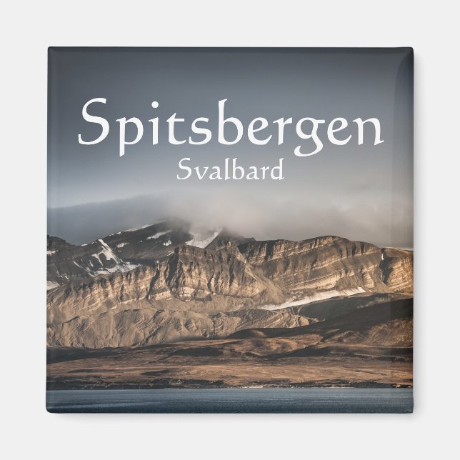 Imán Fotografía panorámica de Svalbard (Frente)