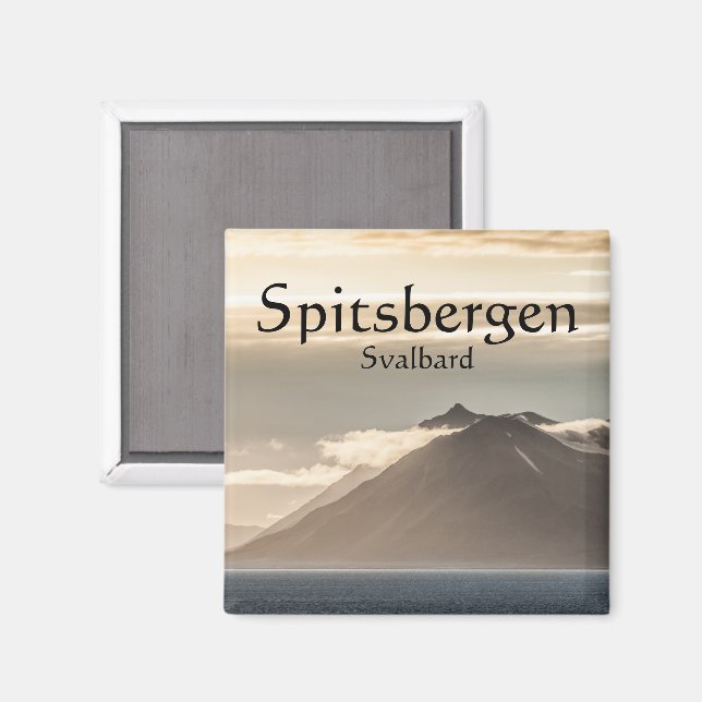 Imán Fotografía panorámica de Svalbard (Anverso/Reverso)