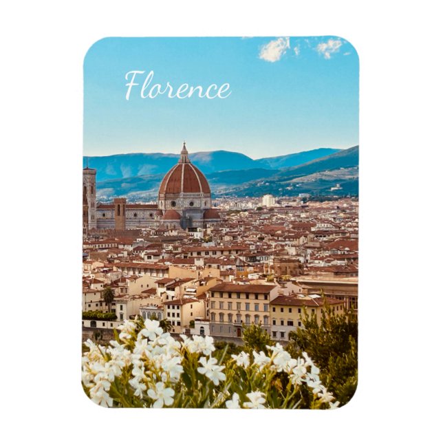 Imán Fotografía personalizada de Florencia en Italia (Vertical)
