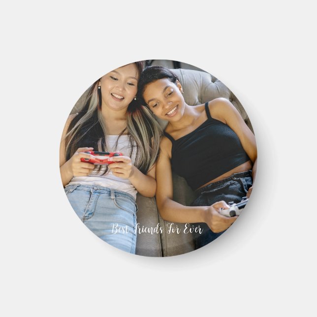 Imán Fotografía personalizada Mejor Amigos Para Siempre (Frente)