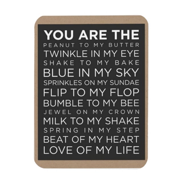 Imán fotográfico Amor De Mi Vida 3"x4" (Vertical)