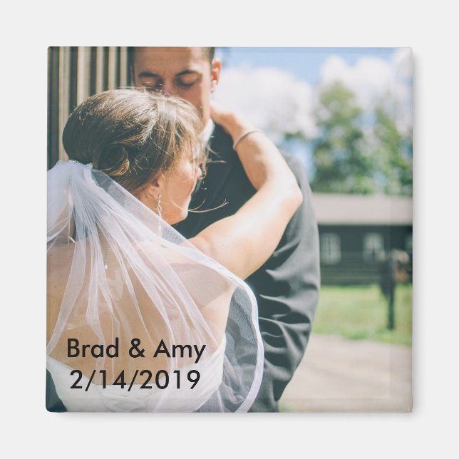 Imán fotográfico boda (Frente)