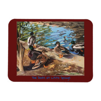 Imán fotográfico con patos en burdeos