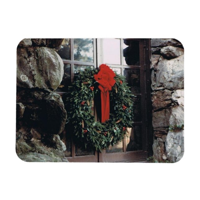 Imán fotográfico con Wreath (Horizontal)