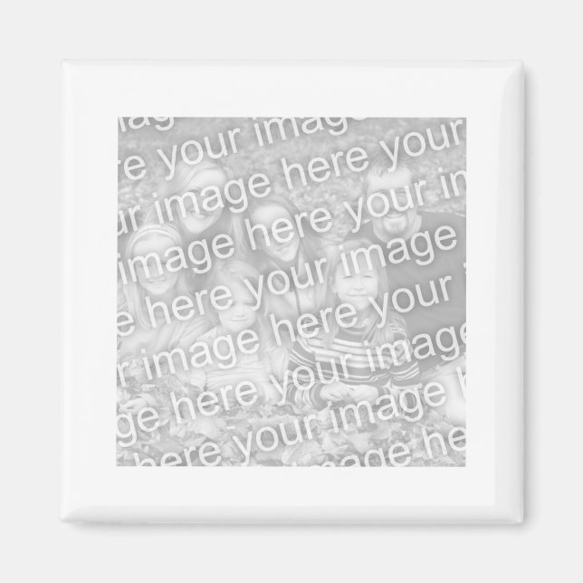 Imán fotográfico de borde blanco (Frente)