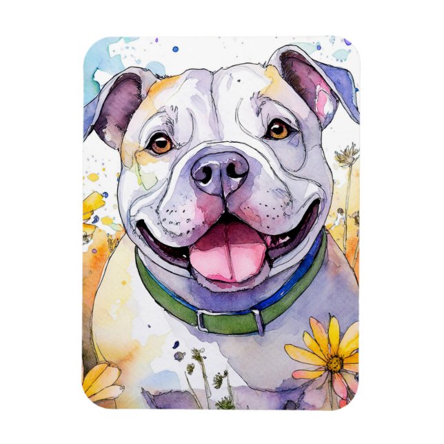 Imán fotográfico de bulldog (Vertical)