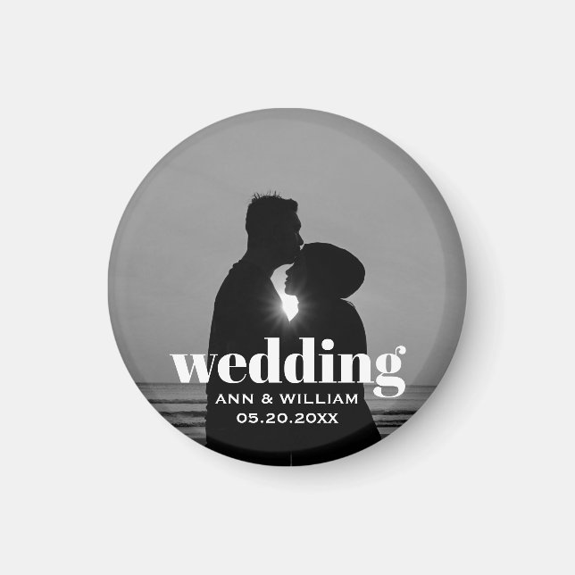 Imán fotográfico de compromiso (Frente)