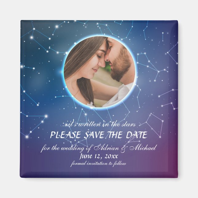 Imán fotográfico de constelación (Frente)